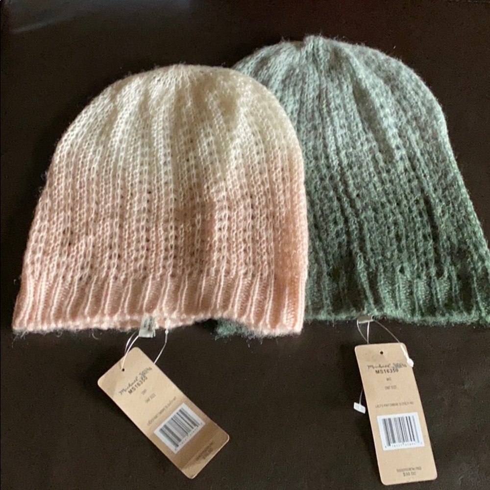 2 Michael Stars Laced Ombré Slouch Hat Beanie